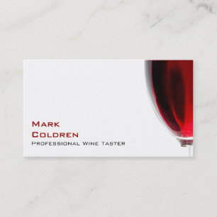 Wine Glass with Red Wine Business Card