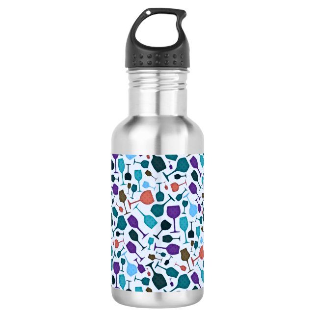 Wine Glasses! 710 Ml Water Bottle (Front)