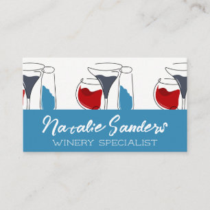 Wine Glasses   Illustrations Business Card