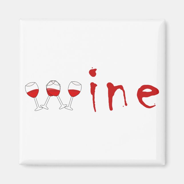 Wine glasses magnet (Front)