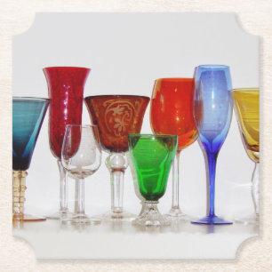 Wine Glasses Paper Coaster