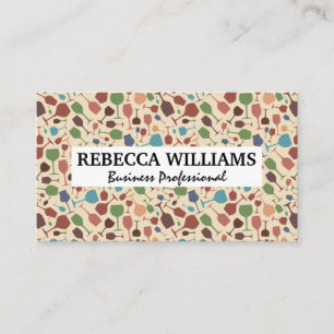 Wine Glasses Pattern   Winery Business Card