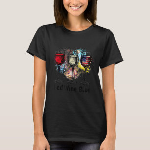 Wine Glasses Red Wine & Blue Wine  Fourth Of July  T-Shirt