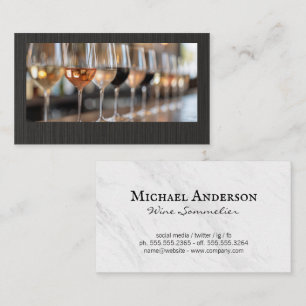 Wine Glasses Tastings Business Card