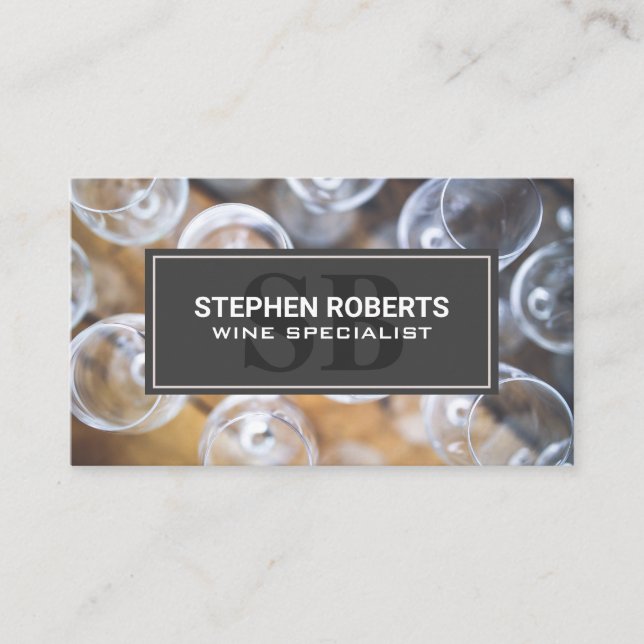 Wine Glasses | Top View Appointment Card (Front)