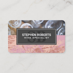 Wine Glasses Top View   Artistic Stylish Appointment Card