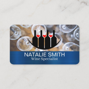 Wine Glasses Vineyard Business Card