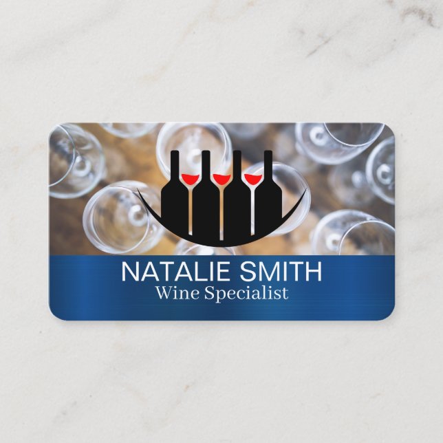 Wine Glasses | Vineyard Business Card (Front)