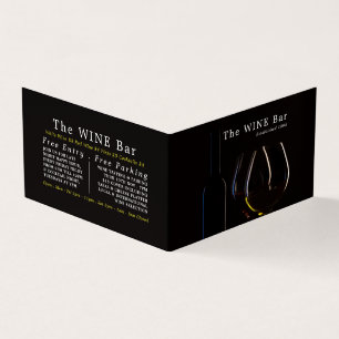 Wine Glasses, Wine Bar/Winery, Detailed Business Card