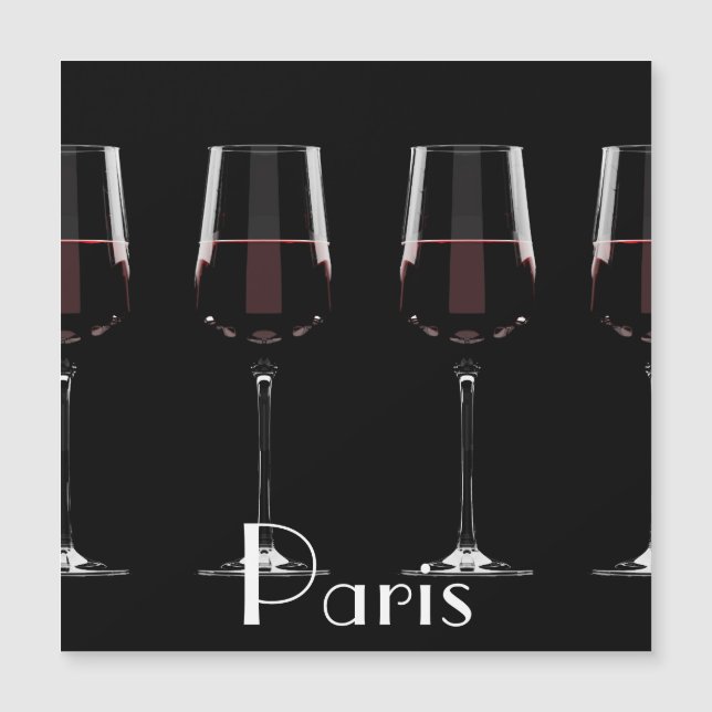 Wine glasses with red wine on black (Front)