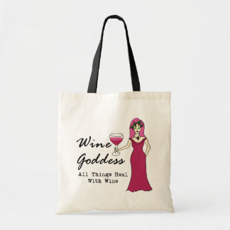 Wine Goddess "All Things Heal With Wine" Tote Bag