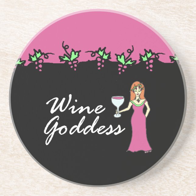 Wine Goddess Divine Grapevine Coaster (Front)