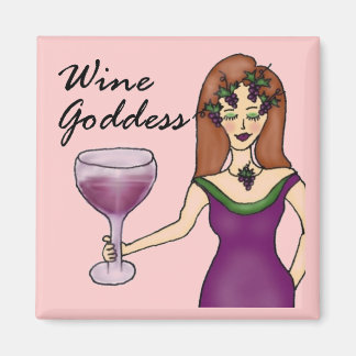 Wine Goddess Divinely Pink Magnet