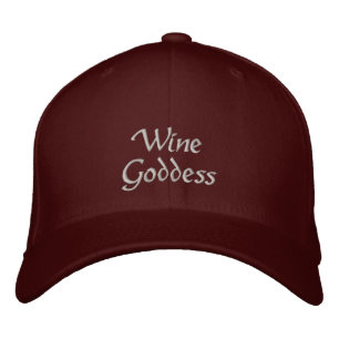 Wine Goddess Embroidered Hat