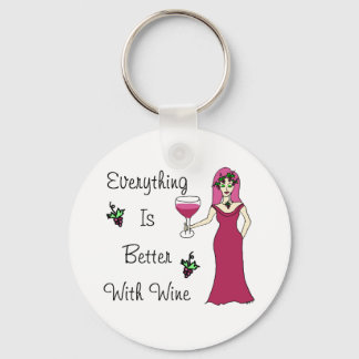 Wine Goddess Simply Divine "Better With Wine" Key Ring