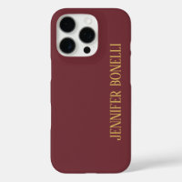 Wine & Gold Colour Professional Trendy Modern Plai