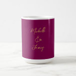 Wine & Gold Colours Professional Trendy Modern Coffee Mug<br><div class="desc">Represent yourself with this modern,  elegant design. This template can be customised to meet all professional occupations.</div>