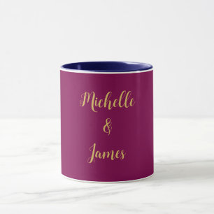 Wine & Gold Colours Professional Trendy Modern Mug