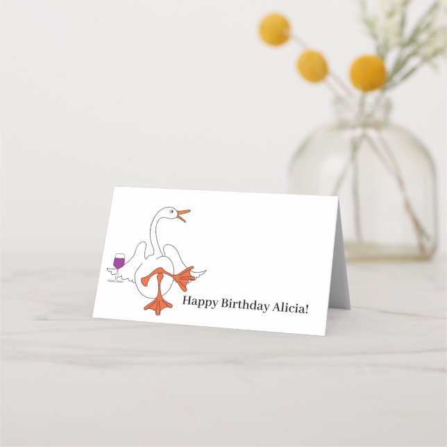 Wine Goose Custom Place Cards (Front)