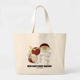 Wine Grape Berry Anatomy (Scientific Diagram) Large Tote Bag
