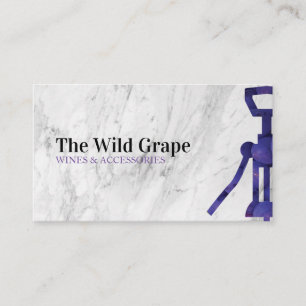 Wine Grape Corkscrew   Sommelier Business Card