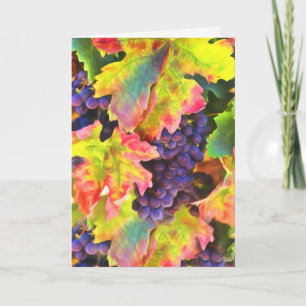 Wine Grape Harvest Blank Card