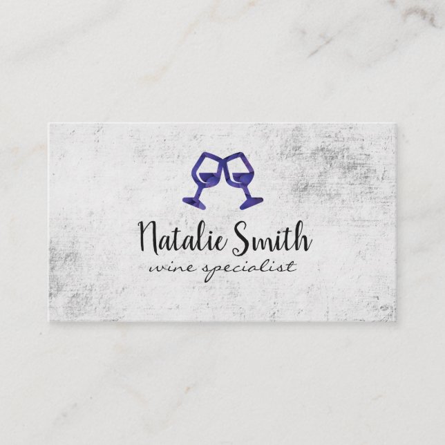 Wine Grapes Cheers Business Card (Front)