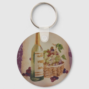 Wine & Grapes Key Ring