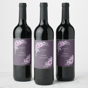Wine Grapes Personalized Flowers Purple Label