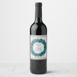 Wine Grapes Personalized Flowers Red White Label