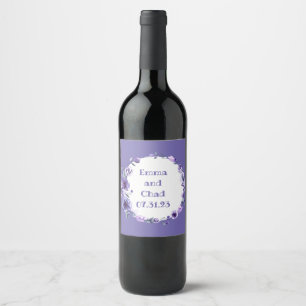 Wine Grapes Personalized Flowers Red White Label