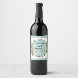 Wine Grapes Personalized Flowers Red White Label