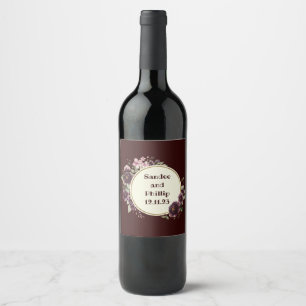 Wine Grapes Personalized Flowers Red White Label