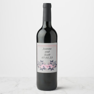 Wine Grapes Personalized Flowers Red White Label