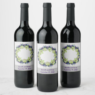 Wine Grapes Personalized Flowers Red White Label