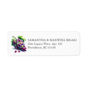 Wine Grapes Return Address Labels