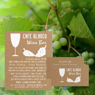 Wine & Grapes, Rustic Wine Bar/Winery Advertising Flyer