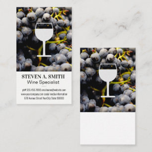 Wine Grapes   Wine Glass Icon Business Card