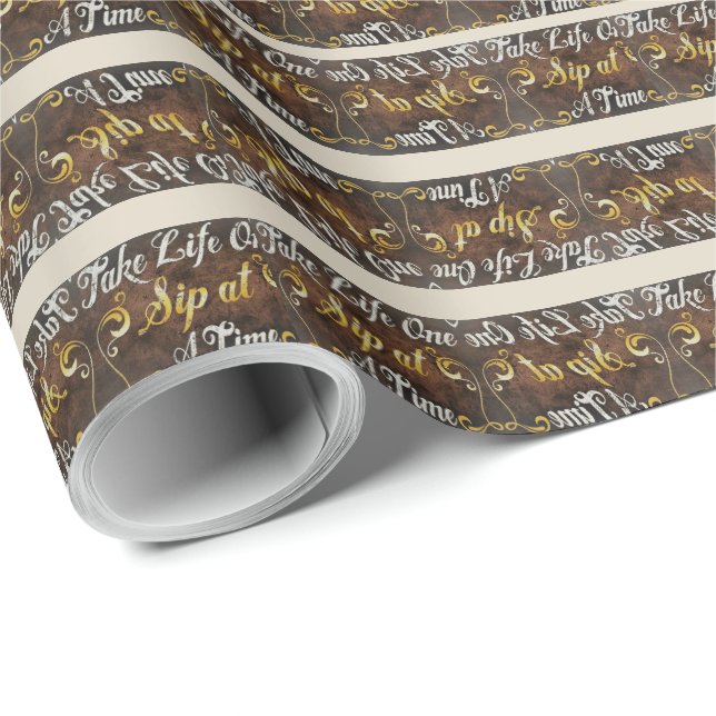 Wine Graphic Humour Wrapping Paper (Roll Corner)