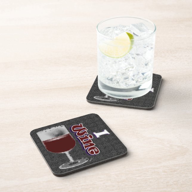 Wine GRAPHICS HUMOR Coaster (Right Side)