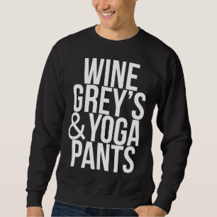 Wine Grey S &amp Yoga Pants Sweatshirt