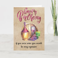 Wine Happy Birthday Funny Humour