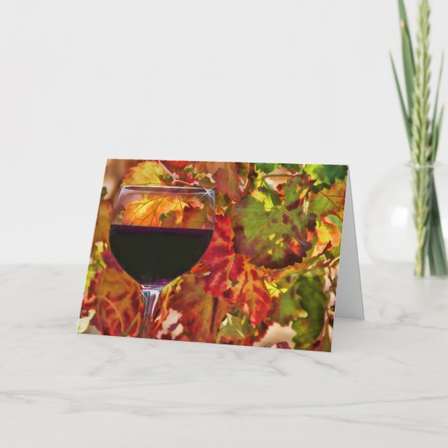 Wine Happy Thanksgiving Cheers Card (Front)