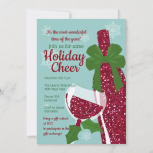 Wine Holiday Cheer Invitation