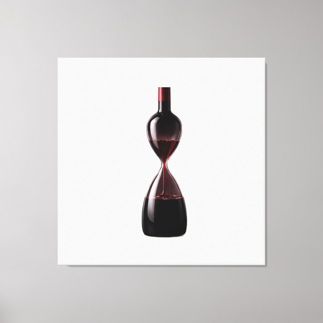 Wine Hourglass Canvas Art (Front)