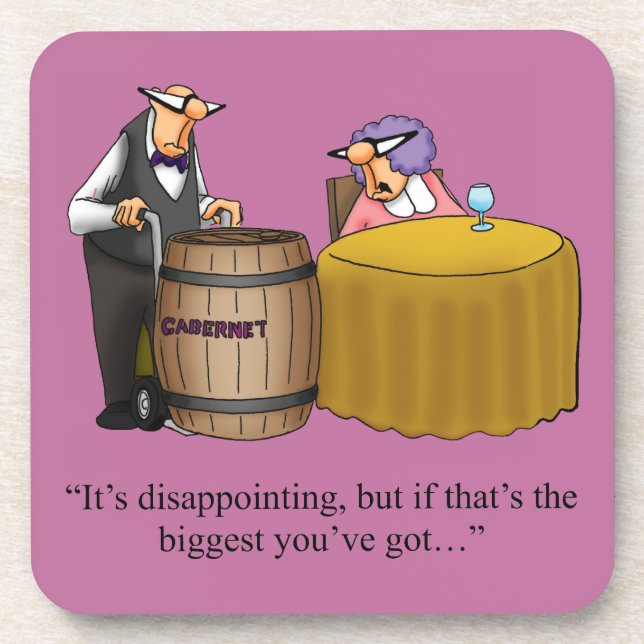  Wine Humour Coaster Set (Front)