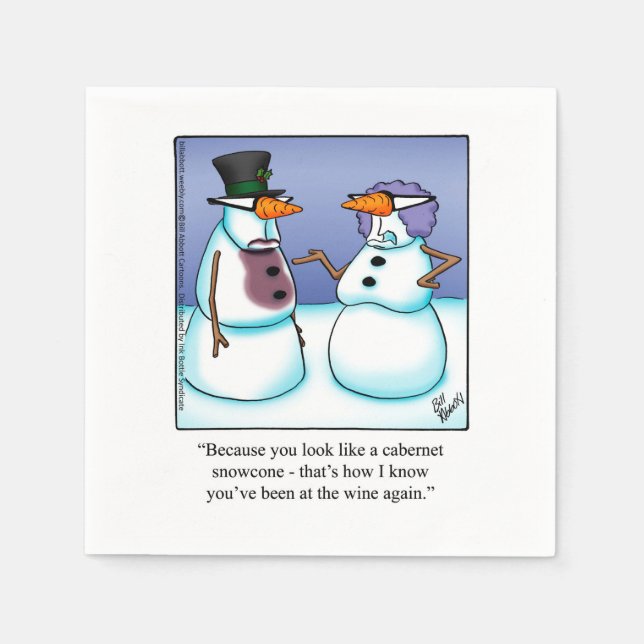 Wine Humour Cocktail Party Napkins (Front)