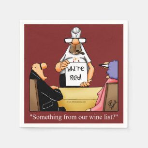 Wine Humour Cocktail Party Napkins