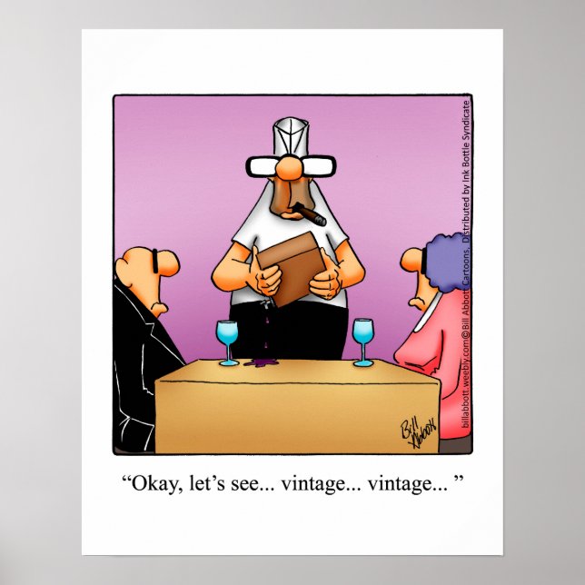 Wine Humour Poster Gift (Front)