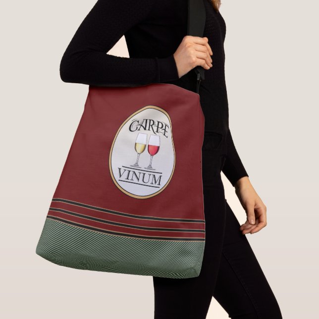 WINE Humour Seize the Wine All-Over Print Apron Cr Crossbody Bag (Close Up)